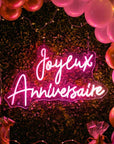 Néon LED Mural "Joyeux Anniversaire"