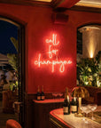 Néon LED Mural "Call For Champagne" Chill'Neon