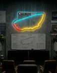 Néon LED Circuit 24h du Mans tracé lumineux décoration automobile – Chill'Neon