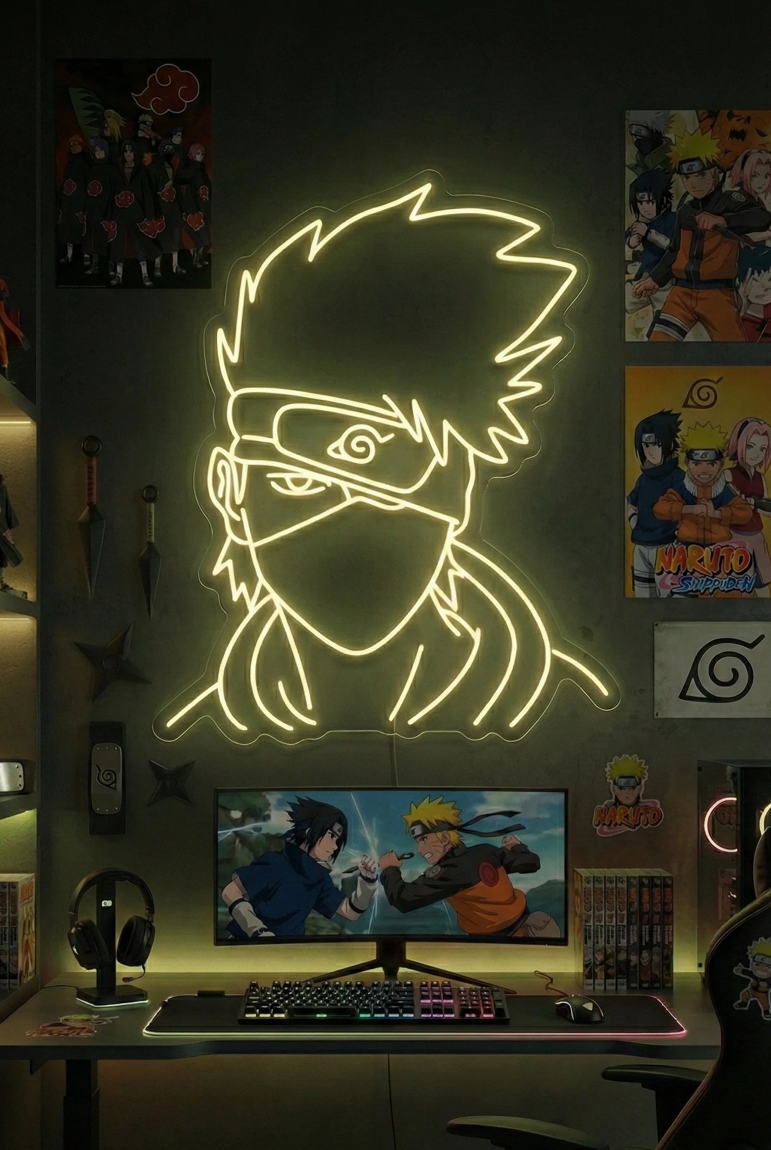 Néon LED Mural "kakashi" Chill'Neon