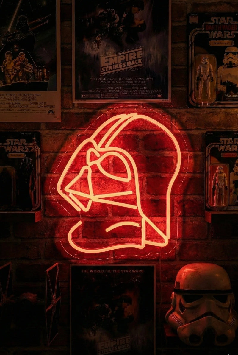 Néon LED mural Dark Vador Star Wars pour déco de chambre et man cave