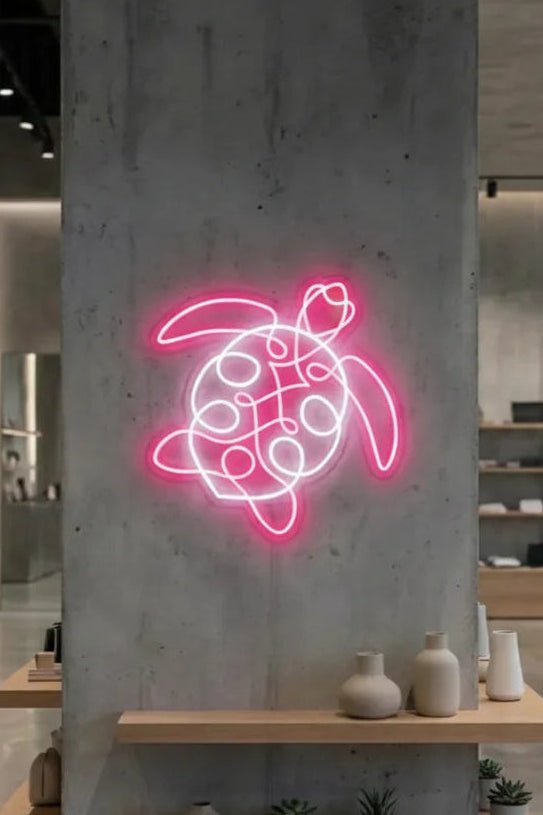 Néon LED Mural "Tortue Marine" Chill'Neon
