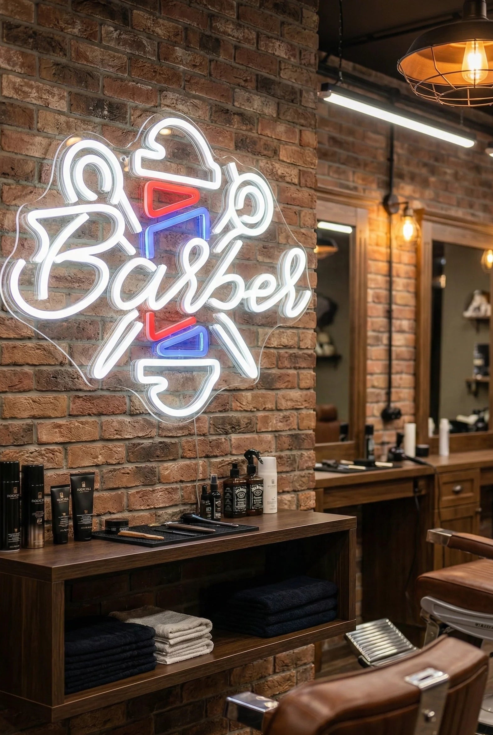 Néon LED Mural "Barber Shop" Chill'Neon