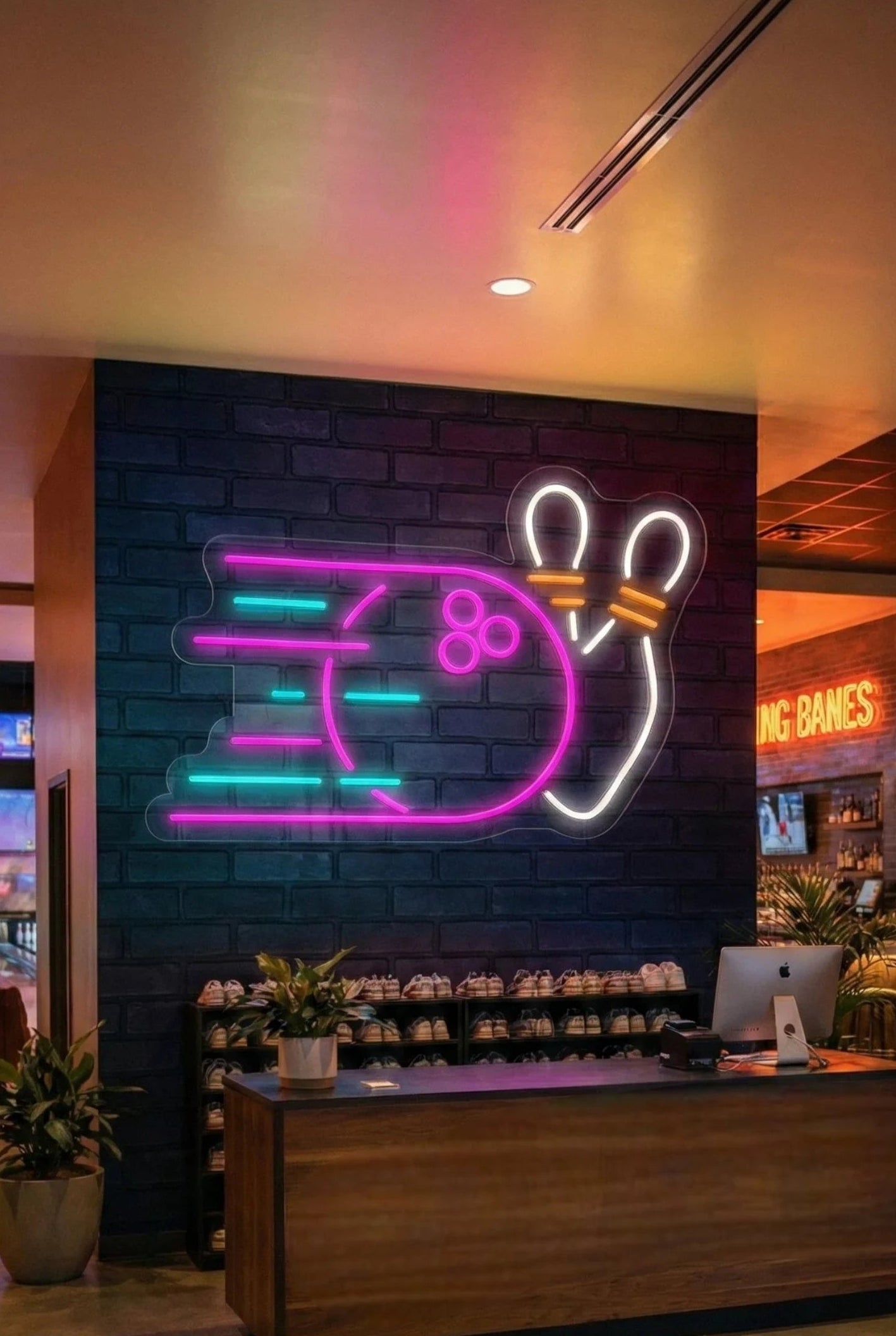 Néon LED Mural "Bowling" Chill'Neon