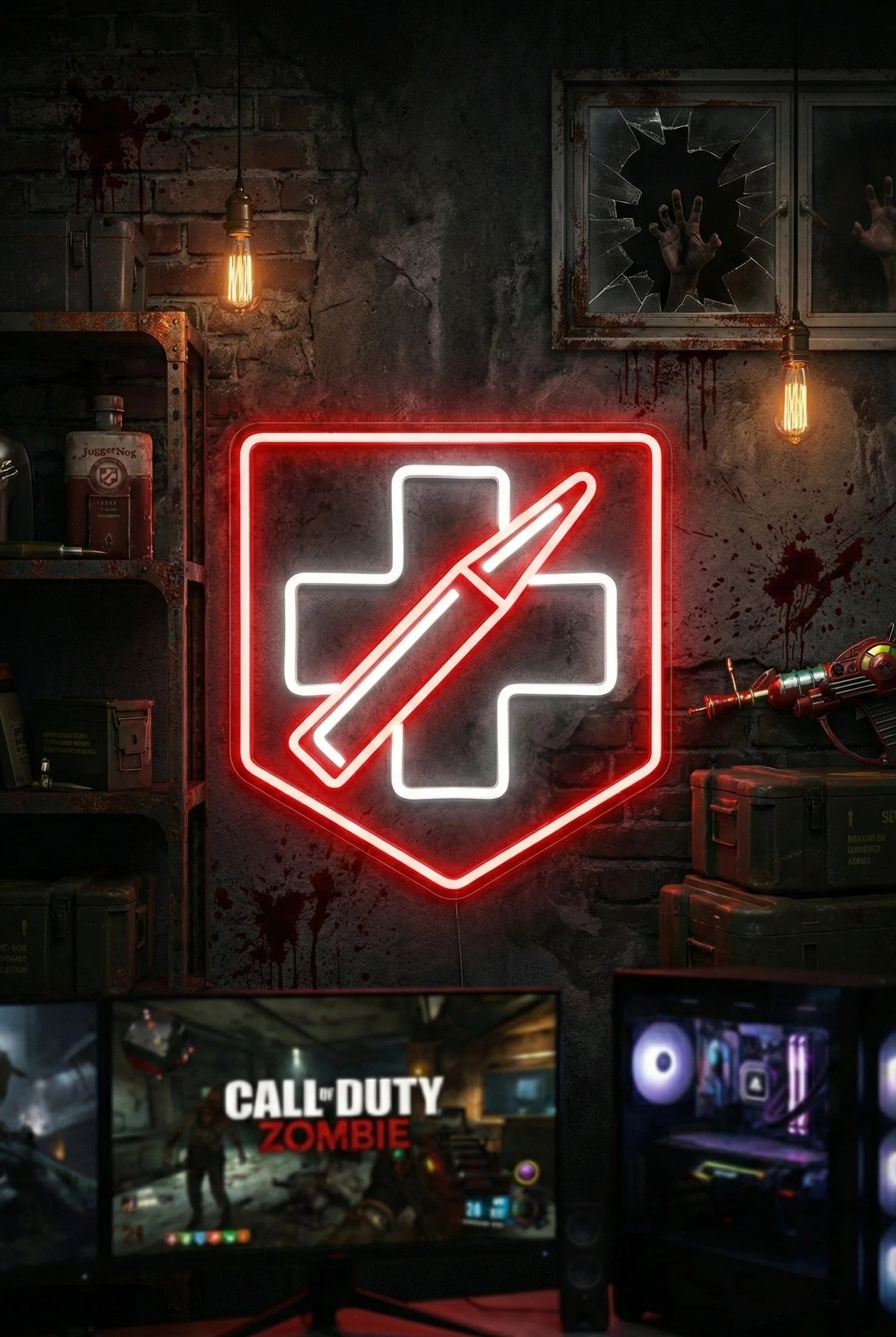Néon LED Mural "Call of Duty Zombie" Chill'Neon