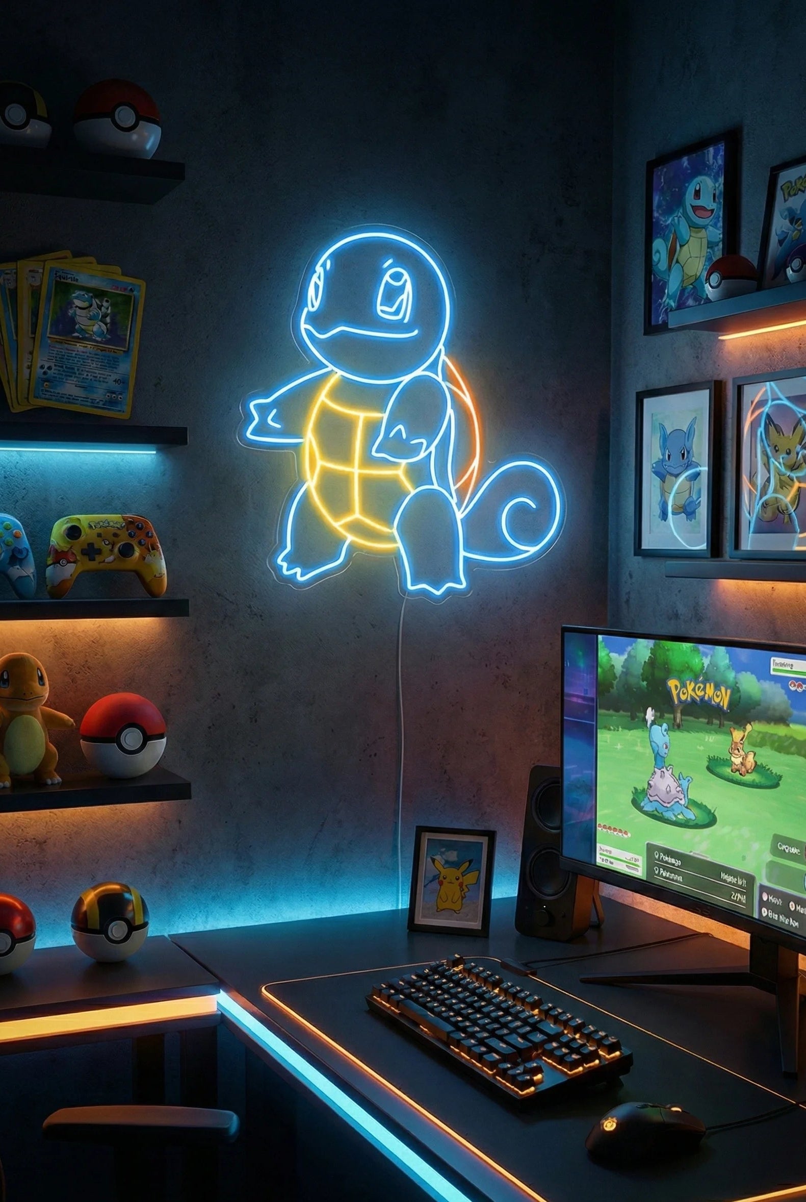 Néon LED Mural "Carapuce" Chill'Neon