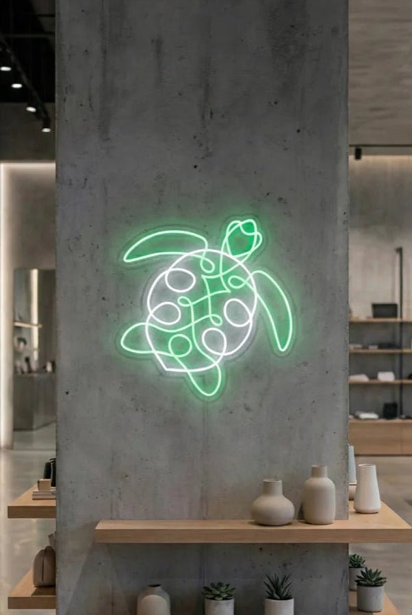 Néon LED Mural "Tortue Marine" Chill'Neon