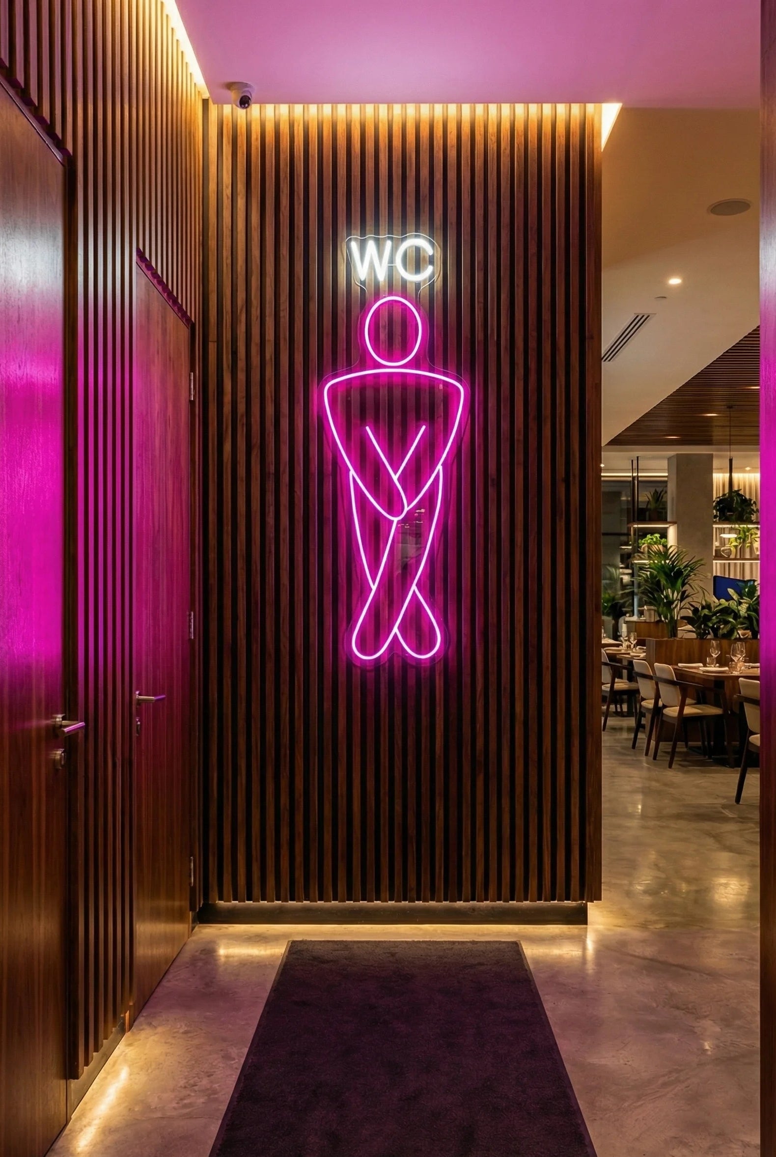 Néon LED Mural "WC Homme & Femme" Chill'Neon