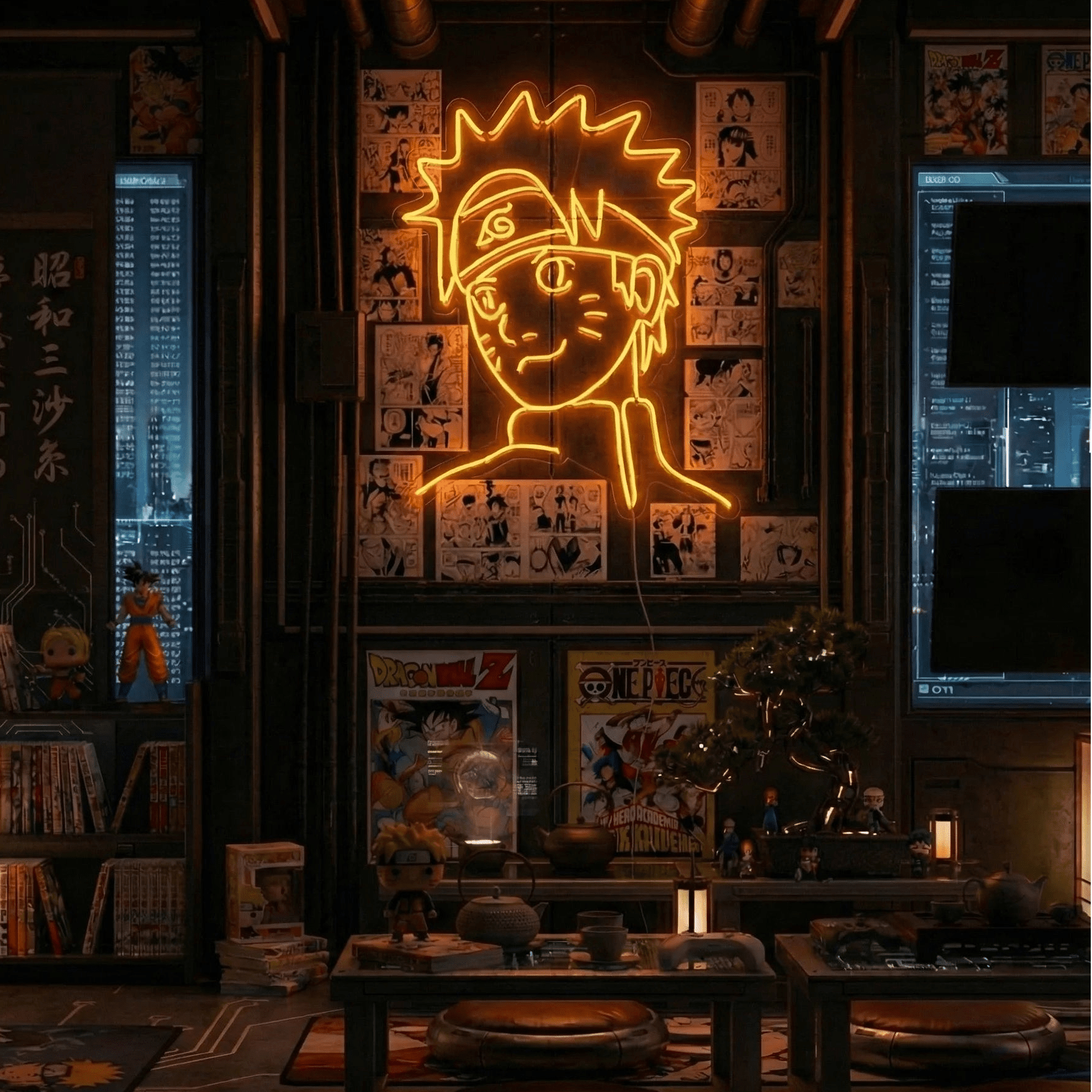 Néon LED Mural "Naruto Uzumaki" Chill'Neon